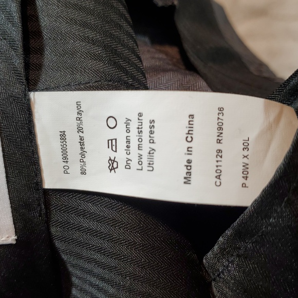 Calvin Klein Men's Charcoal Dress Pants Size 40 NWT - Picture 7 of 7